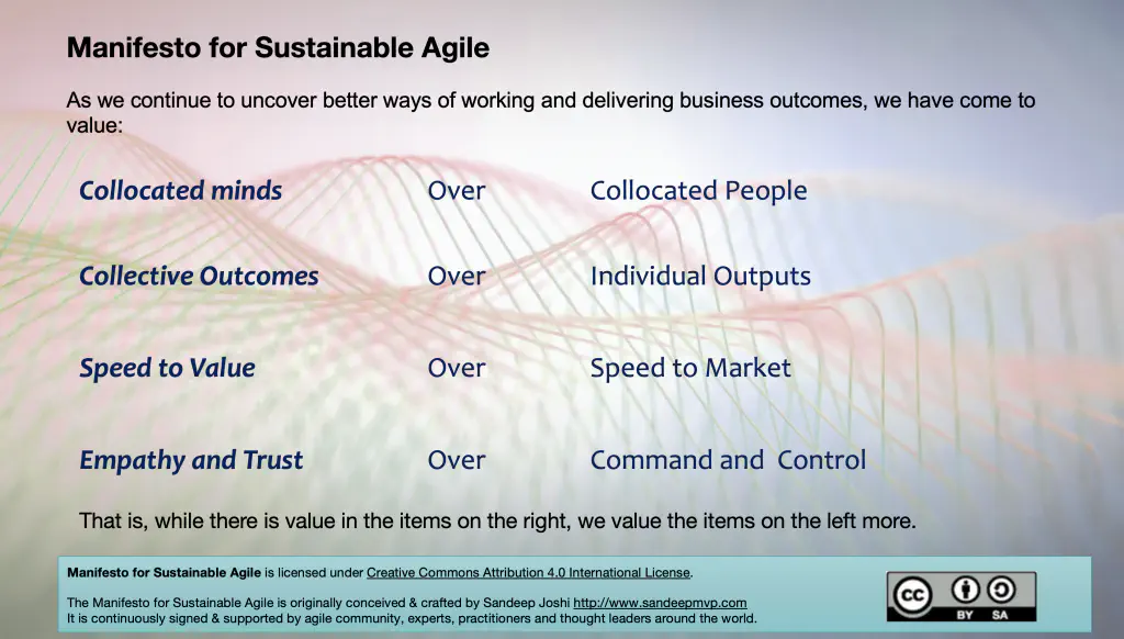 Sustainable Agile ManifestoC